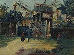 Maurice Utrillo Le Moulin de la Galette at Montmartre oil painting reproduction