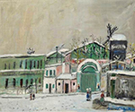 Maurice Utrillo Le Moulin de la Galette under the Snow, 1938 oil painting reproduction