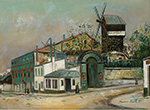 Maurice Utrillo Le Moulin de la Galette, Montmartre, 1916-18 oil painting reproduction