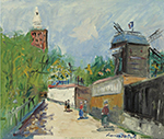 Maurice Utrillo Le Moulin de la Galette, Montmartre, 1951 oil painting reproduction
