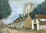 Maurice Utrillo Meaux Street and Castle, The Ferte-Milon (Aisne), 1914 oil painting reproduction