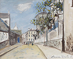 Maurice Utrillo Mont Cenis Street at Montmartre oil painting reproduction