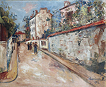 Maurice Utrillo Norvins Street at Montmartre, 1923 oil painting reproduction