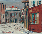 Maurice Utrillo Norvins Street at Montmartre, 1941 oil painting reproduction