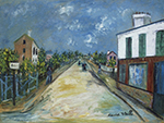 Maurice Utrillo Road in Argenteuil, Val-d'Oise, 1914 oil painting reproduction