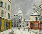 Maurice Utrillo Sacre-Coeur under the Snow, 1950 oil painting reproduction