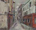 Maurice Utrillo Saint-Rustique Street, Montmartre oil painting reproduction
