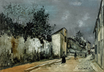 Maurice Utrillo Saules Street at Montmartre, 1916-18 oil painting reproduction