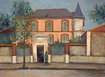 Maurice Utrillo Small Pink Castle at Asnieres (Hauts-de-Seine), 1912-14 oil painting reproduction