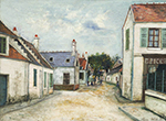 Maurice Utrillo Street at Compiegne, 1912 oil painting reproduction