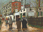 Maurice Utrillo Street at Ivry, 1924 oil painting reproduction