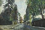 Maurice Utrillo Street at Sannois, 1910 oil painting reproduction