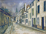 Maurice Utrillo Street at Stains, 1926 oil painting reproduction