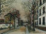 Maurice Utrillo Street at Villejuif, 1921 oil painting reproduction