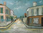 Maurice Utrillo Street in Montmartre, 1914 oil painting reproduction