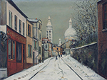 Maurice Utrillo The Abreuvoir Street under Snow, 1917 oil painting reproduction