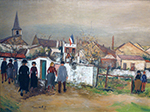 Maurice Utrillo The Banner over City Hall, 1924 oil painting reproduction