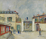 Maurice Utrillo The Barn at Compiegne (Oise) oil painting reproduction