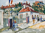 Maurice Utrillo The Barn of Lourcine, Boulevard Port-Royal, Paris, 1923 oil painting reproduction