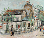 Maurice Utrillo The Cabaret of Lapin Agile in Winter-2 oil painting reproduction