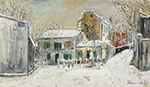 Maurice Utrillo The Cabaret of Lapin Agile under the Snow, 1932 oil painting reproduction