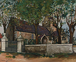 Maurice Utrillo The Church at Genets, 1922 oil painting reproduction