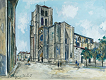 Maurice Utrillo The Church Notre-Damm de Bonne-Esperance, (Montbrison, Loire), 1928 oil painting reproduction