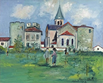 Maurice Utrillo The Church of Amberieux-en-Dombes, 1928 oil painting reproduction