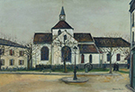 Maurice Utrillo The Church of Aulnay-Sous-Bois (Seine-Saint-Denis), 1909 oil painting reproduction