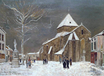 Maurice Utrillo The Church of Bessines under Snow, 1927 oil painting reproduction