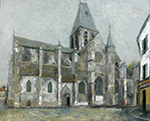 Maurice Utrillo The Church of Villiers-le-Bel (Val D'Oise), 1908-19 oil painting reproduction