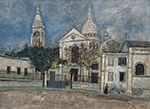 Maurice Utrillo The Church Saint-Pierre at Sacre-Coeur at Montmartre, 1910 oil painting reproduction