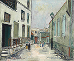 Maurice Utrillo The Dead End at Montmartre, 1940 oil painting reproduction
