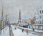 Maurice Utrillo The Eiffel`s Tower at Paris, 1940 oil painting reproduction