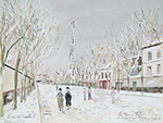 Maurice Utrillo The Eiffel`s Tower under Snow, 1933 oil painting reproduction