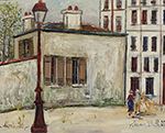 Maurice Utrillo The House of Berlioz at Montmartre, 1936 oil painting reproduction
