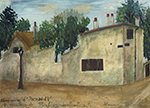 Maurice Utrillo The House of Berlioz with Thatched Roof on Montmartre, 1917 oil painting reproduction