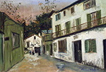 Maurice Utrillo The House of Italiens in Montmartre, 1917 oil painting reproduction
