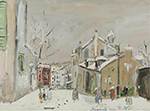 Maurice Utrillo The House of Mimi Pinson at Montmartre oil painting reproduction