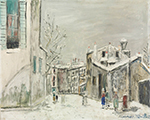 Maurice Utrillo The House of Mimi Pinson in Winter, 1938-40 oil painting reproduction