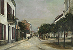 Maurice Utrillo The Moutier Street and the Mairie Squere at Villejuif, 1915 oil painting reproduction