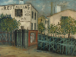 Maurice Utrillo The Restaurant on the Hill Montmartre, 1914 oil painting reproduction
