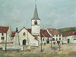 Maurice Utrillo The Square near Church Macornay (Jura), 1911 oil painting reproduction