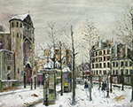 Maurice Utrillo The Square of Abbesses in the Snow, 1918 oil painting reproduction