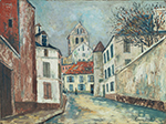 Maurice Utrillo The Street in Paris oil painting reproduction