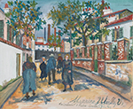 Maurice Utrillo The Street with Figures, 1922 oil painting reproduction
