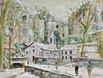 Maurice Utrillo The Tunnel and Grottes des Echelles at Savoie, 1936 oil painting reproduction
