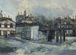 Maurice Utrillo The Viaduct (Passage Gare du Nord), 1908 oil painting reproduction