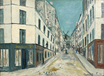 Maurice Utrillo Tholoze Street at Montmartre, 1912-14 oil painting reproduction