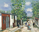 Maurice Utrillo Van-Loo Street at Auteuil, 1925 oil painting reproduction